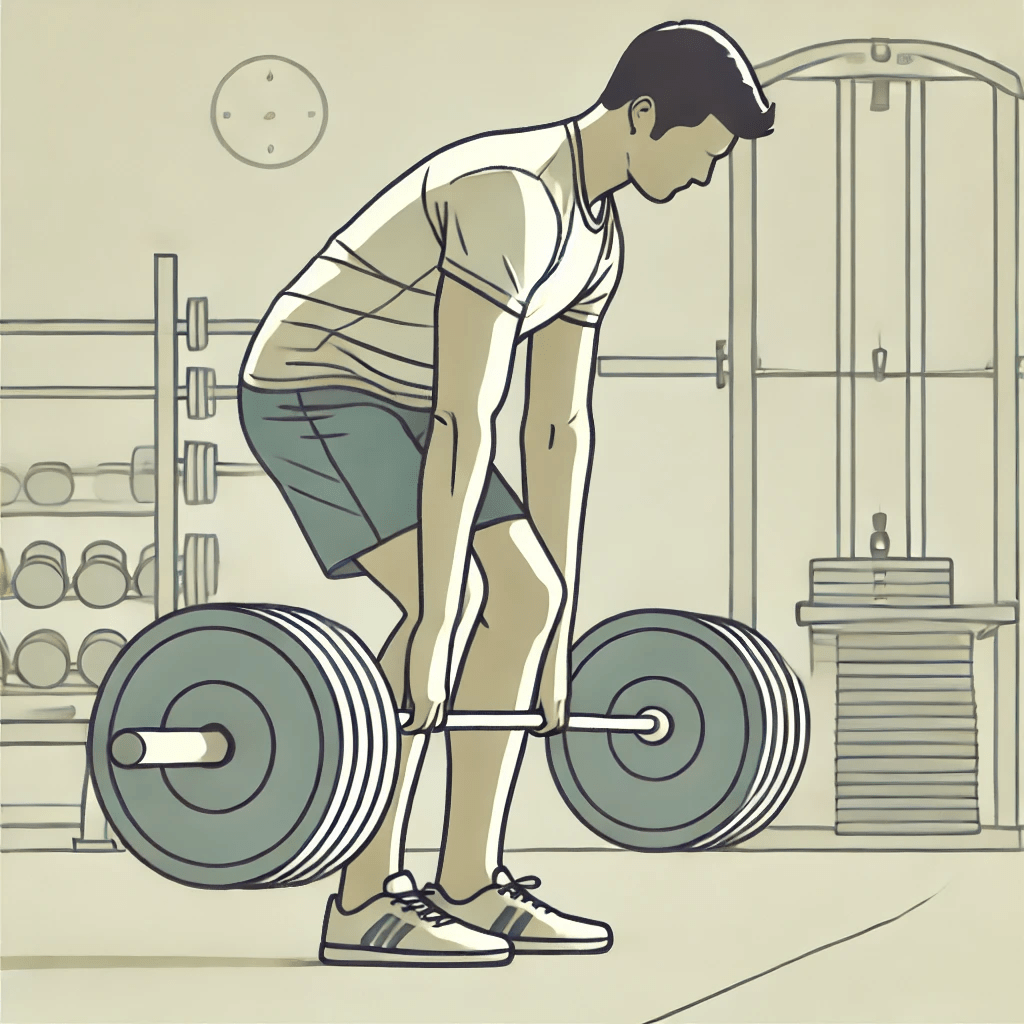 Skinny lifter trying to do deadlifts